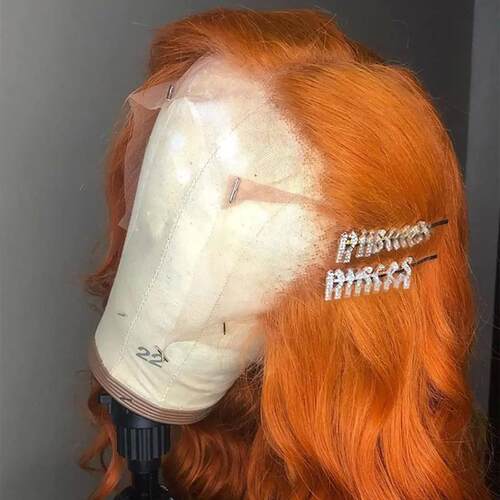 Ginger Orange 13x6 HD Lace Front Wigs Human Hair Bone Body W