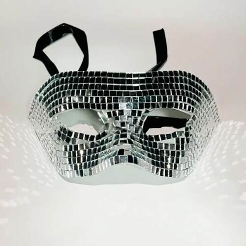 Disco Ball Glitter Face Mask 迪斯科舞镜面面罩万圣节面具