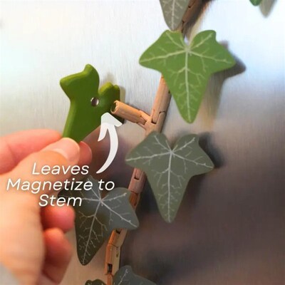 跨境新品3D Printing Artificial Ivy Fridge Magnet常春藤冰箱贴