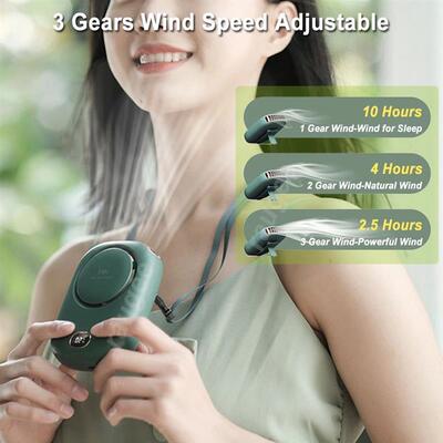 Portable Fan Waist Clip Fan Rechargeable Hanging Neck Fan Ou
