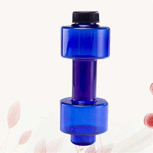 Plastic Water Bottle Fitness Dumbbell Blue Color AntiOdor
