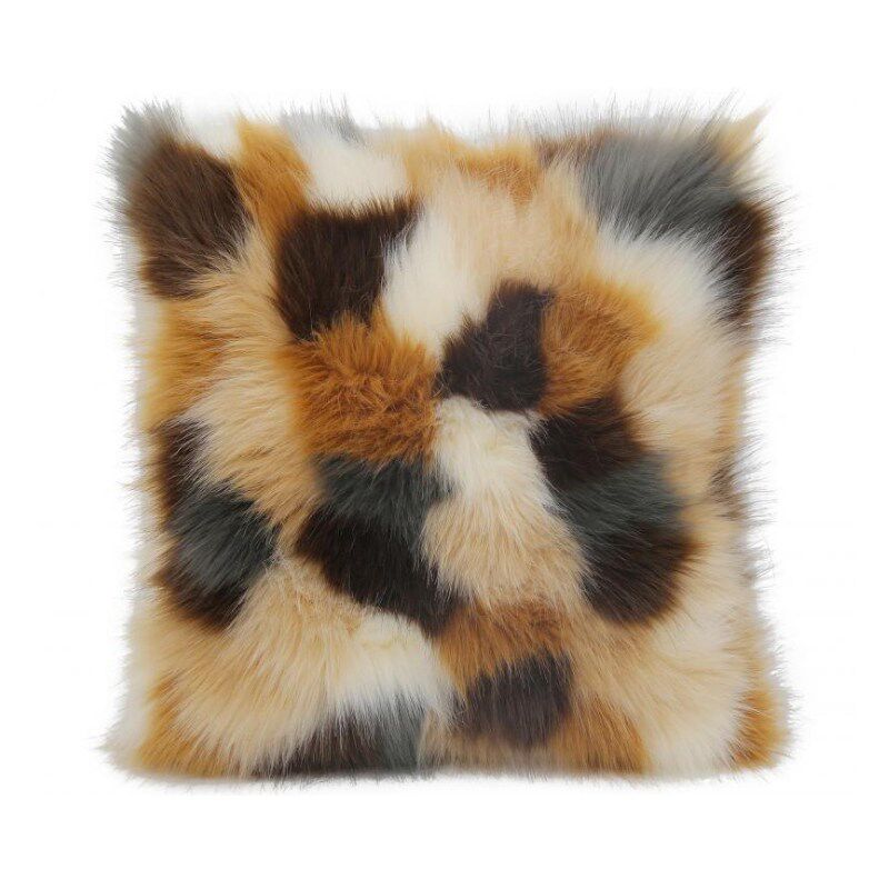 Nordic Plush Pillowcase Wool Faux Fur Cushions Sofa Bed Furr图片