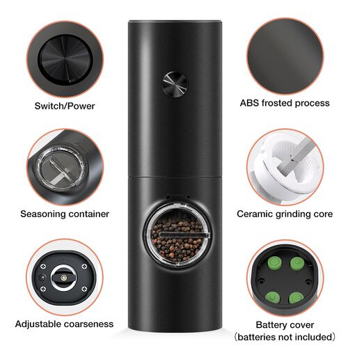 Automatic Electric Mill Pepper And Salt Grinder With LED Lig