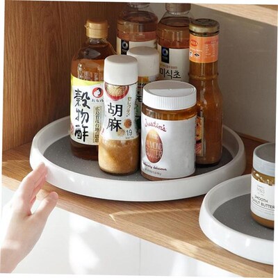 360Rotating Spice Rack Kitchen Condiment Bottle Storage tray