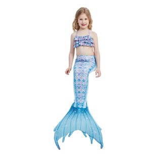 Girls Kids Mermaid Tail Bikini Set Swimsuit Swimming Costume