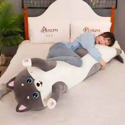 Lovely Husky Stuffed Animals, Dogs, Throw pillows Side Sleep