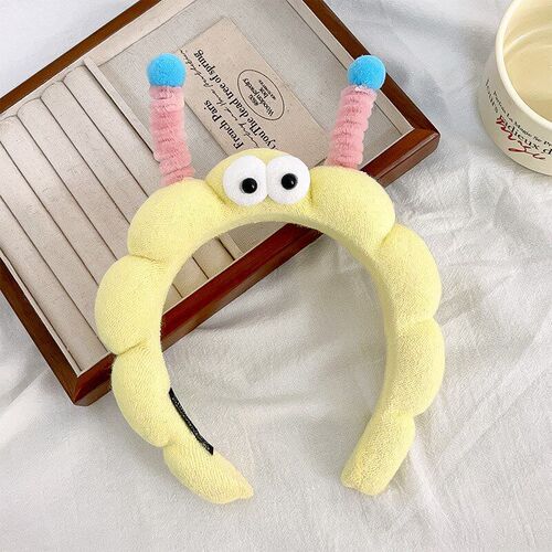 Big Eye Plum Cloud Cute Plush Headband Funny Twist Stick Car
