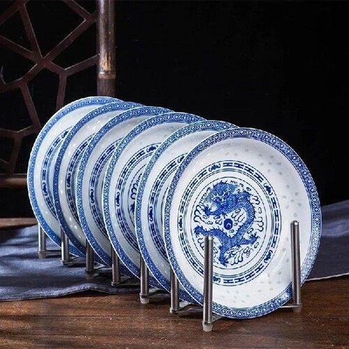 Chinese 8inch Blue And White Porcelain Dinner Plates