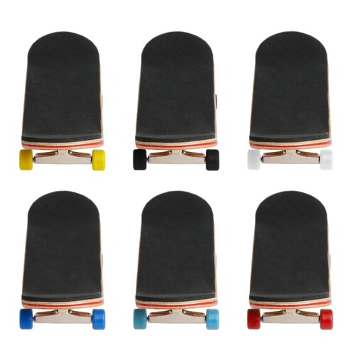 1 Set Wooden Fingerboard Skateboard with Box Children Deck