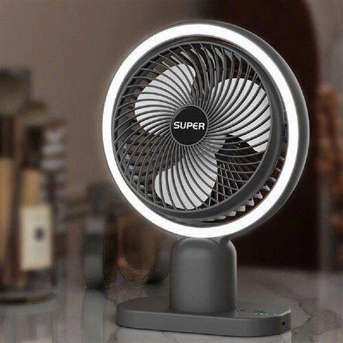 Small Desktop Fan with Night Light Multifunctional Desktop