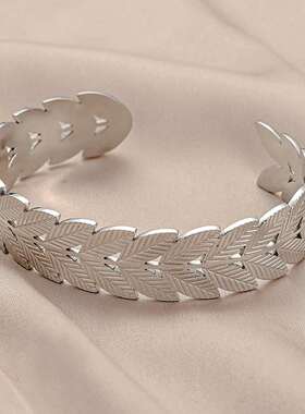 tend personality retro tend stainless steel wheat ear open b
