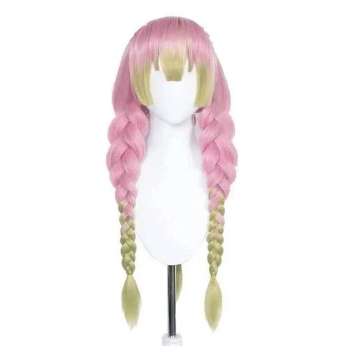Mtsur Kanroj Cosplay Wg Kmetsu no Yaba Long Pnk Green Heat R