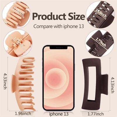 Hair Clips Matte Banana Claw Clips Strong Hold jaw clips