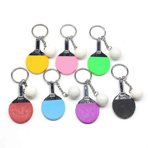 Cute Ping Pong Racket Pendants Keychain Souvenir Table Tenni