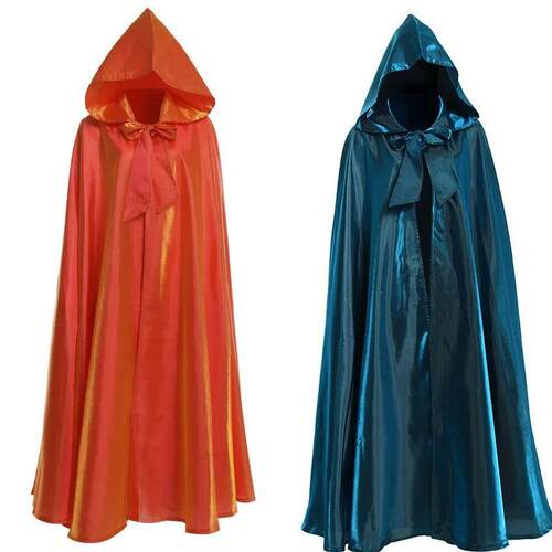 Halloween Witch Wizard Cosplay Costume Hood Cloak Adult
