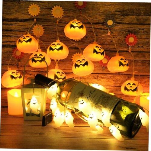1.5m 10Led Halloween Pumpkin Ghost Skeletons Bat Spider Led1