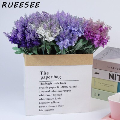 Artificial Flowers Cold Resistant Lavender Gypsophila 6 Styl