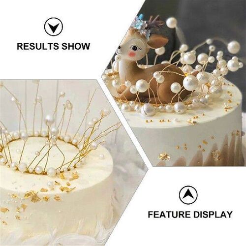 Pretty Cake Topper Birthday Decoration Artificial Pearl