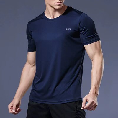 Multicolor Dry Quick Short Sleeve Slim Sport T Shirt Gym