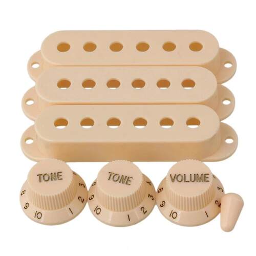 White Guitar Parts Set Switch tip Single coil Pickup ver 1 v