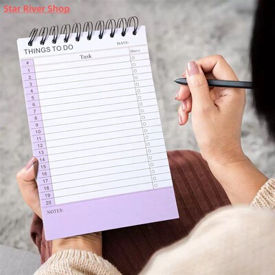 Things To Do List Coil Undated Daily Work Planner Task Check