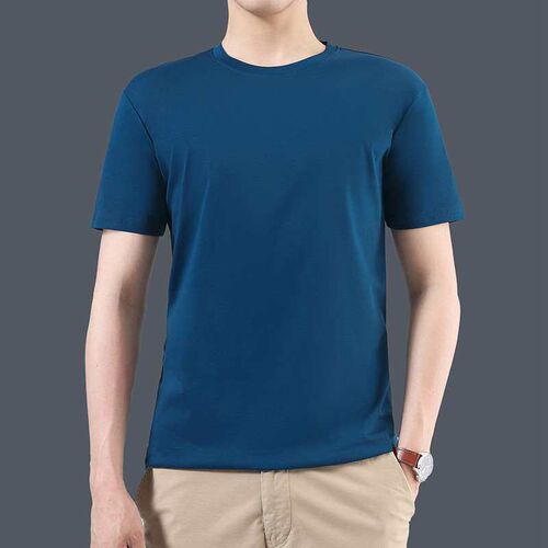 Summer 80 double-sided mercerized cotton short-sleeved T-shi