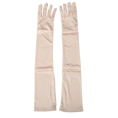 2023 Womens Evening Party Formal Gloves Solid Color Satin L