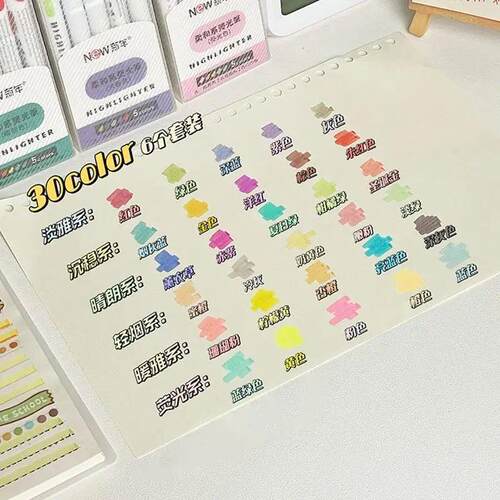 15 Colors Creative Double-headed Highlighter Set Student Cla