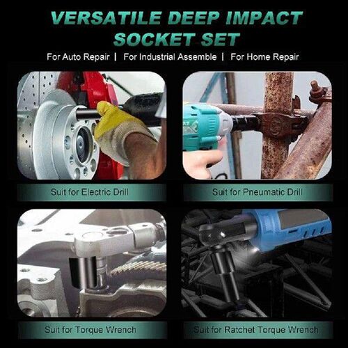 1/2 Inch Extended Electric Wrench Socket Set Impact Sleeve