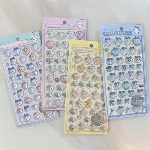 Chiikawa Cartoon Character  PVC Crystal Three-dimensional St