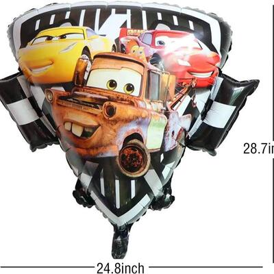Lightning McQueen 1st Balloons for Kids Birthday Party Suppl
