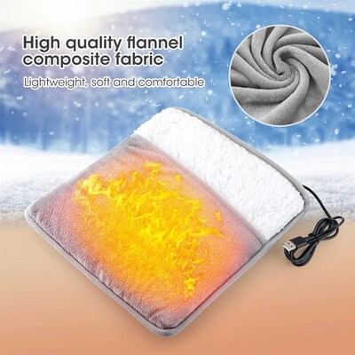 Winter Electric Foot Heating Pad USB Charging Soft Plush Was