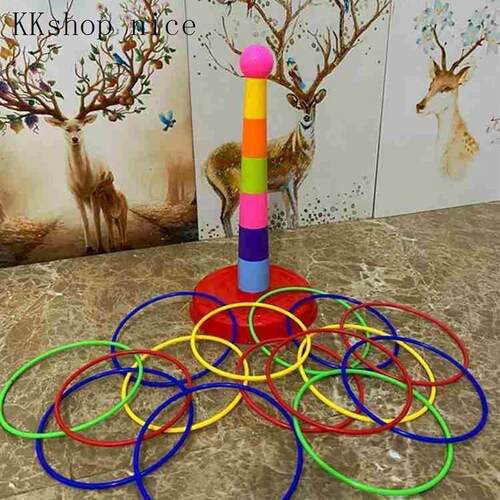 Hoop Ring Plastic Toss Quoits Garden Game Pool Kids Toy Outd