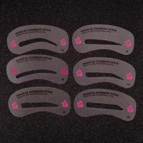 24 Styles Grooming Eyebrow Stencil Kit Makeup Tools DIY Beau