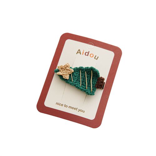 Christmas yarn handmade hair clip headband圣诞款发夹子头饰