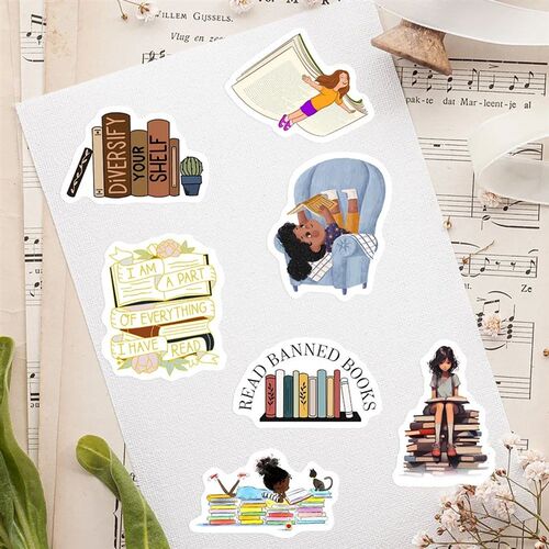 Reading Book Stickers for Students School Season Gifts Scrap
