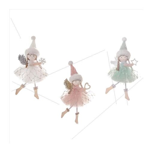 Christmas Princess dress girl wings angel hanging ornaments