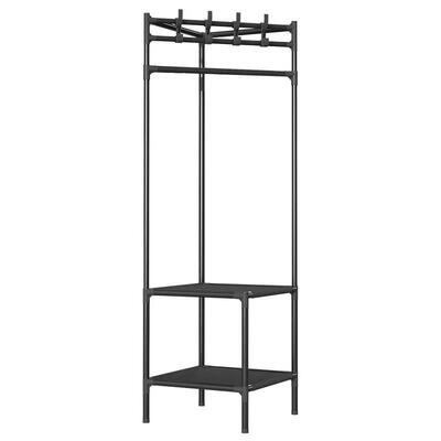 Simple clothes hanger coat storage rack shoe shelf stool