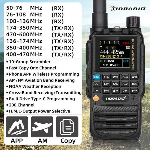 TIDRADIO TD H3 Walkie Talkies Long Range Wireless Programmin