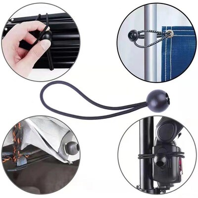 12pcs Bungee Cord Ball Tarp  Tarpaulin Flagpole Ties Cord En