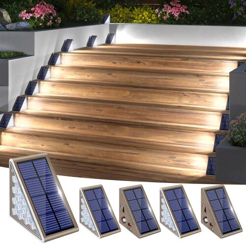 Outdoor Solar Step Lights for Outside Waterproof IP67 Auto O