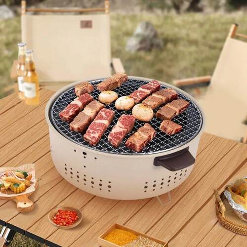 Portable Barbecue Grill Korean Charcoal Stove Stainless Stee