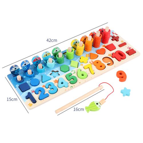 Montessori Educational Wooden Toys Children Busy Board Math
