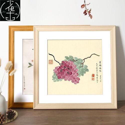 Square solid wood picture frame hanging wall 33 38 30 40 45