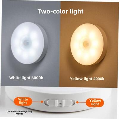 PIR Motion Sensor LED Night Light USB Rechargeable Lamp