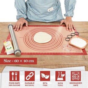 Silicone Pastry Mat Baking Kneading Rolling Mat Cookie Sheet