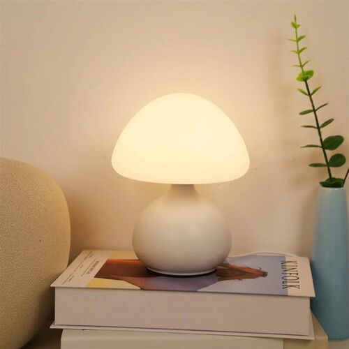 Modern minimalist mushroom table lamp with three color switc