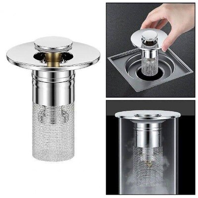 Sink Stopper with Anti-clogging Basket Upgraded 2-in-1