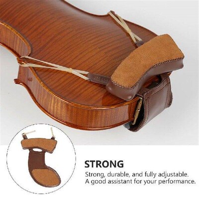 Violin Shoulder Pad Set Sheepskin Chin Rest for 3/4 4/4