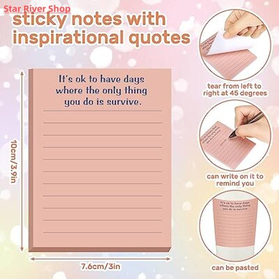 Mental health English inspirational cartoon sticky notes